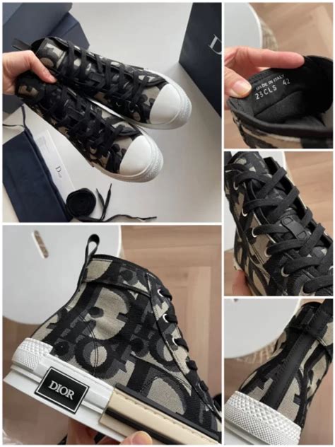 B23 High Top Sneaker Maxi Dior Oblique Jacquard in Schwarz